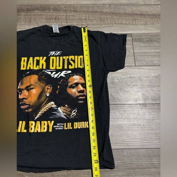 Lil Baby Lil Durk The Back Outside Tour Rap Tee T Shirt Adult Medium Black Mens - Picture 5 of 5